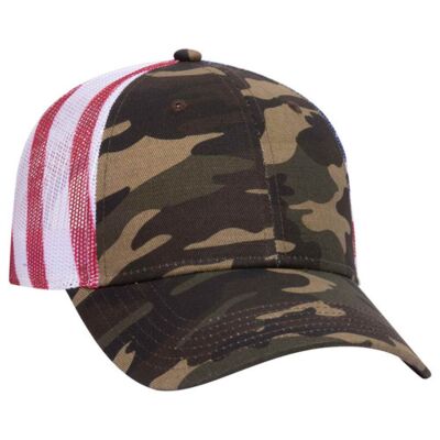 OTTO CAP 6 Panel Low Profile Mesh Back Trucker Hat Thumbnail