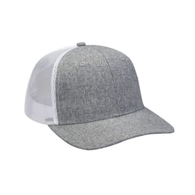 Heather Woven/Soft Mesh Trucker Style Cap Thumbnail