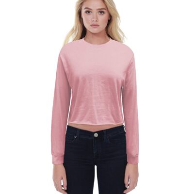 Women's Long-Sleeve Crop Boyfriend T-Shirt Thumbnail