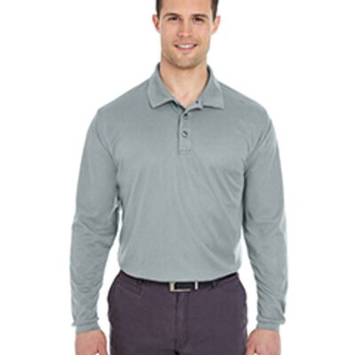 Adult Cool & Dry Long-Sleeve Mesh Piqué Polo Thumbnail