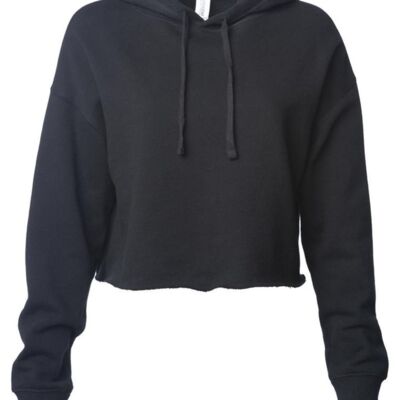 Women's Lightweight Hooded Pullover Crop Sweatshirt Thumbnail